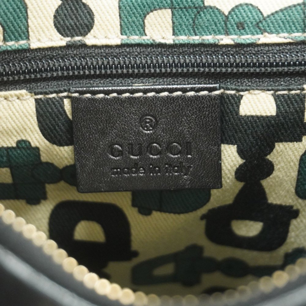 Gucci Shoulder Bag Guccissima Abby 189833 Leather Black Champagne Ladies - Picture 5 of 12